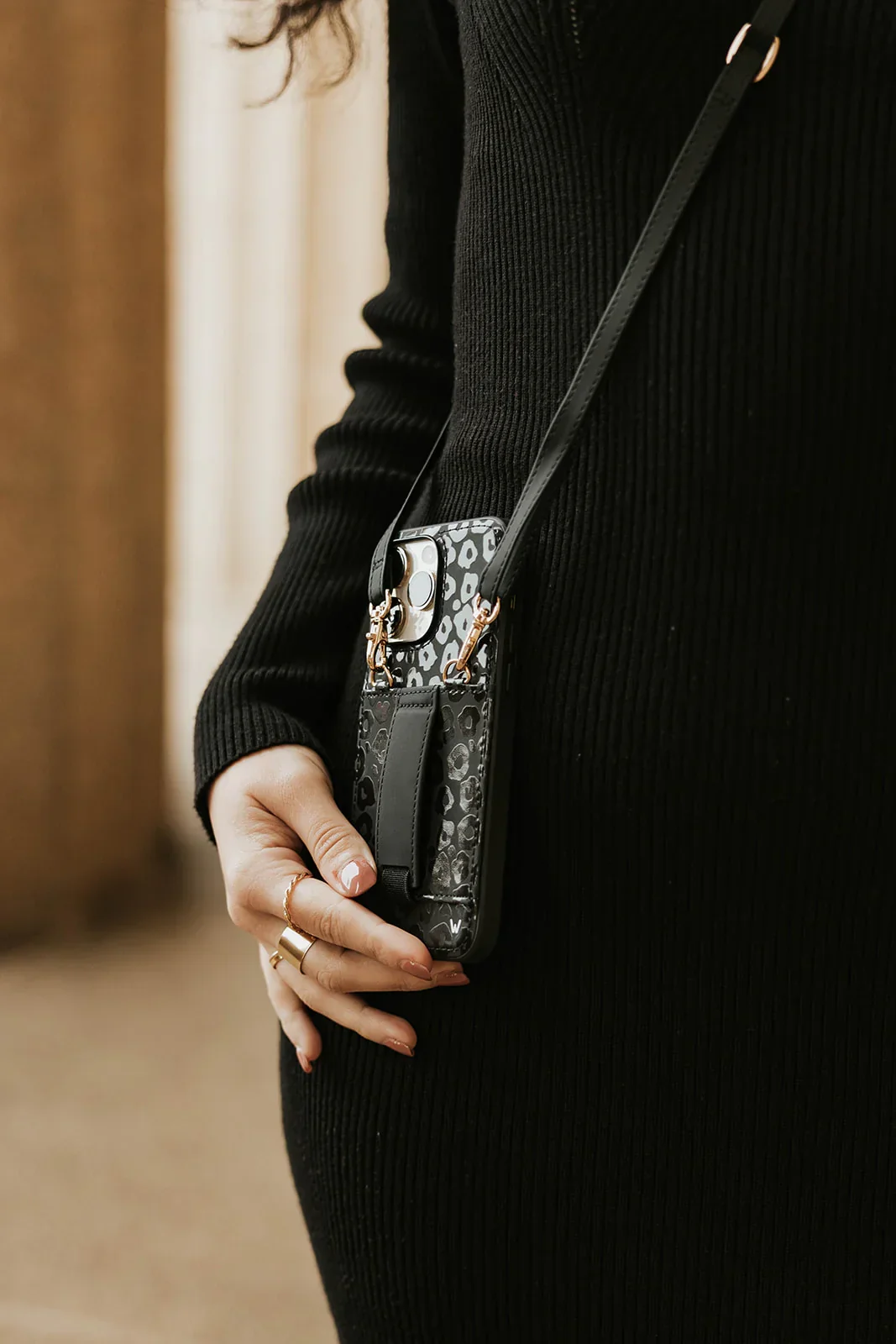 Blacked Out Leopard Purse Case - Image 3