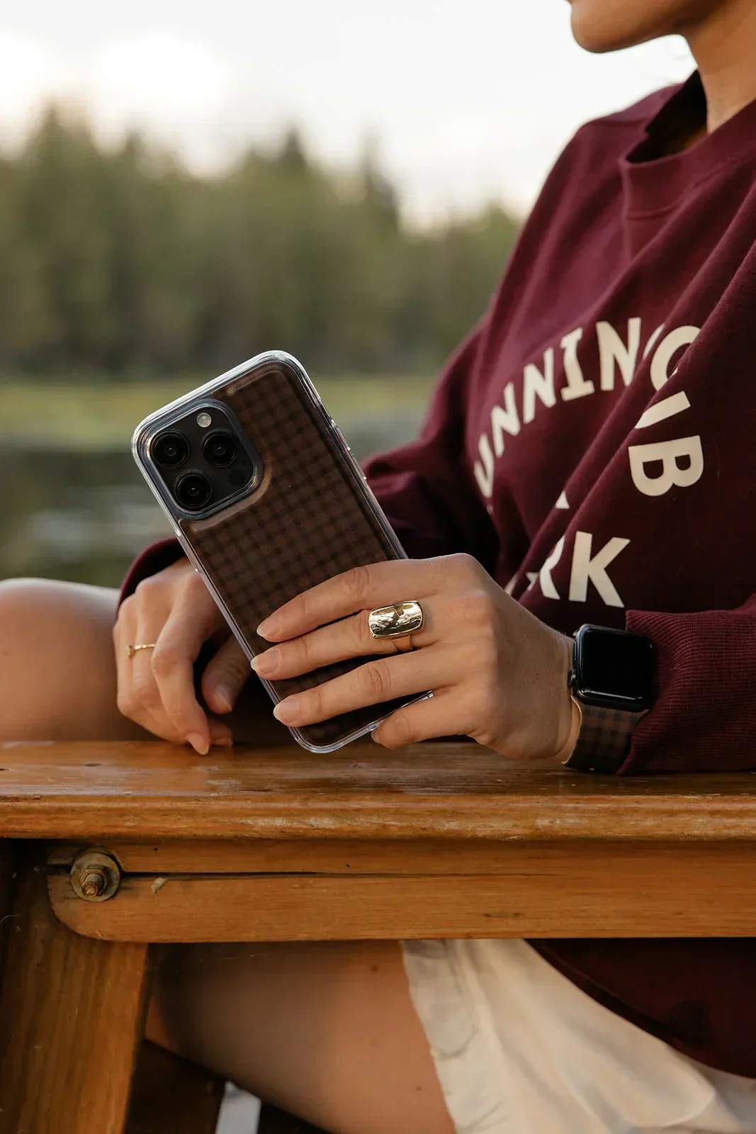 Cafe Gingham Watch Band - Image 2