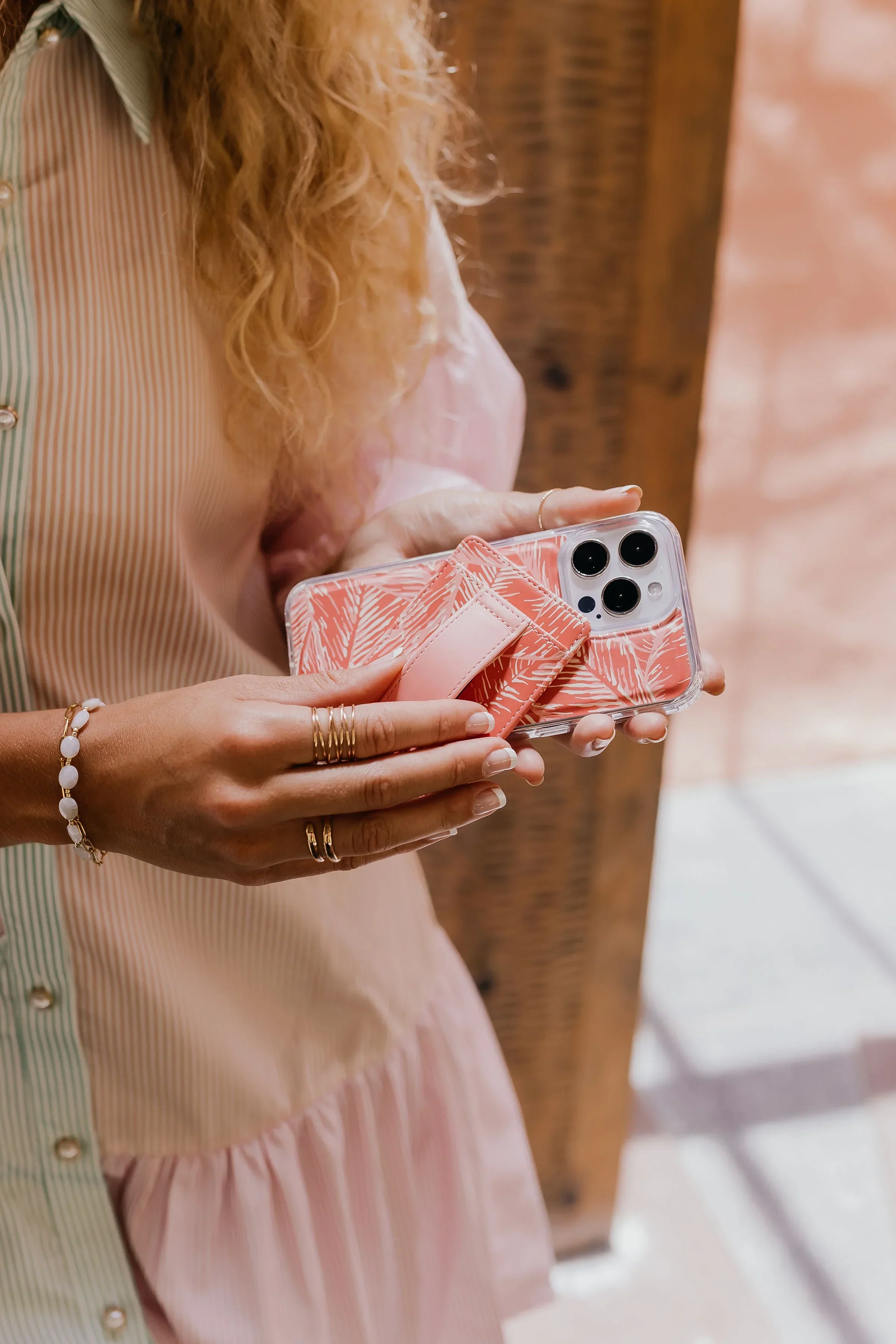 Pink Palms Magnetic Case and Wallet - Image 4