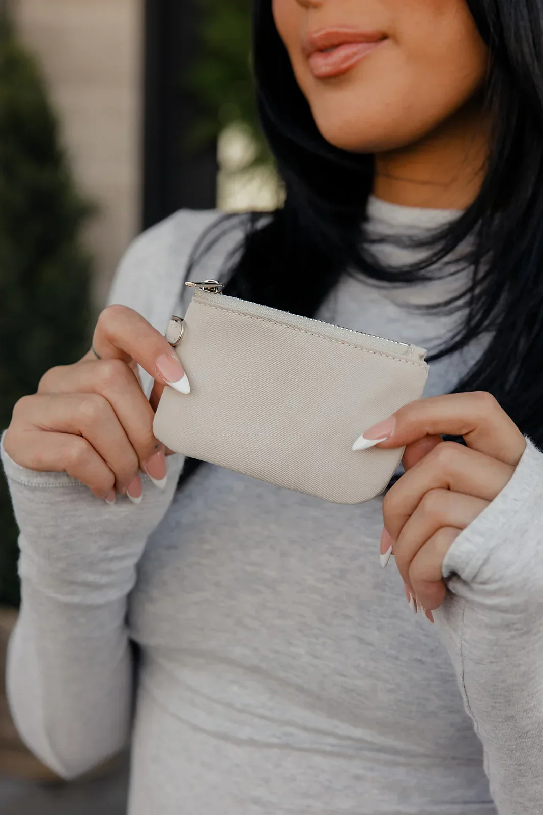Cream Small Zipper Pouch - Image 2